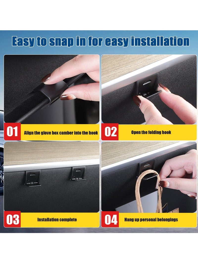 Generic - Hidden Front Trunk Hook Compatible with Tesla Model Y 2022 2023 Accessories, Car - specific Glove Box Hook, Seat Hook and Car Trash Can - Image 1