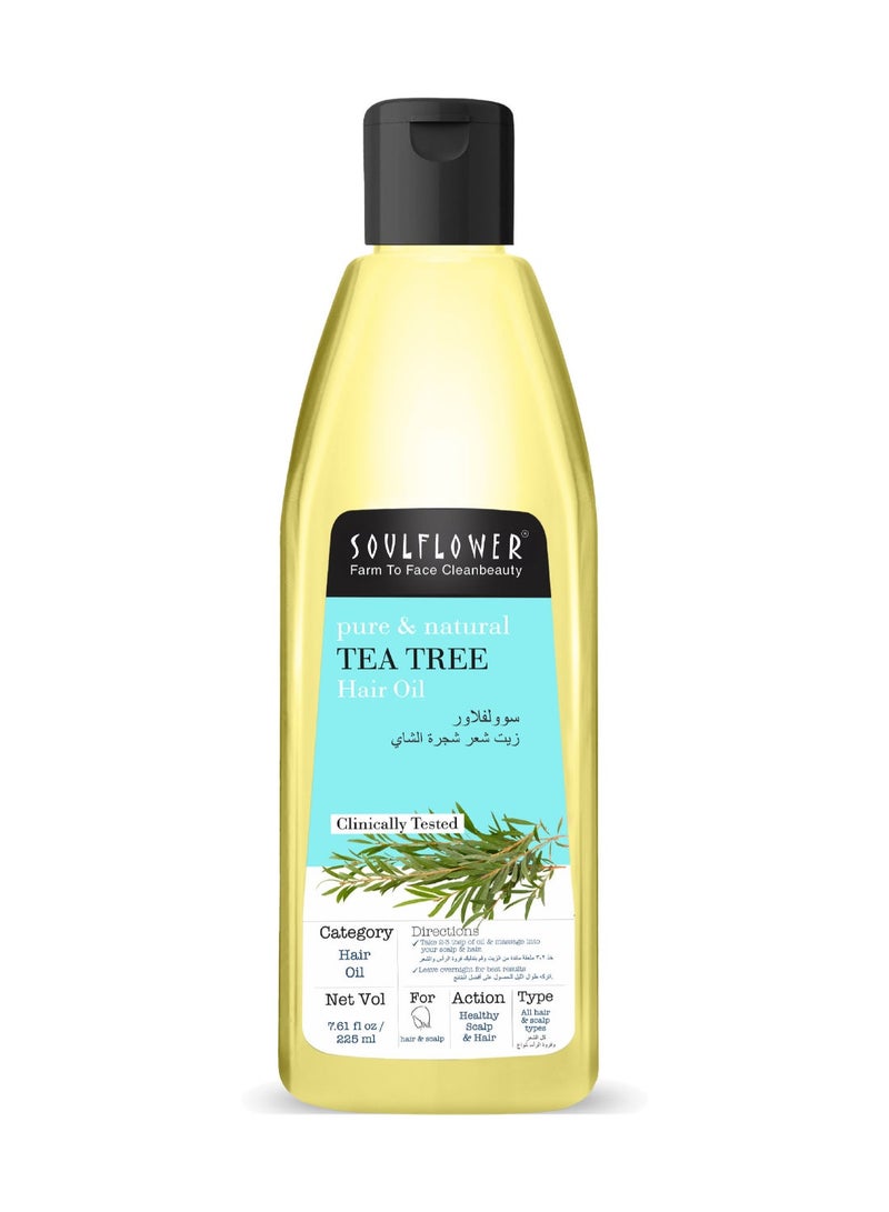 Soulflower Tea Tree Dandruff Treatment Oil For Hair And Scalp, Controls Hair Loss, 100% Pure, Natural, Coldpressed, Enriched With Tea Tree Essential Oil, Vegan - Image 2
