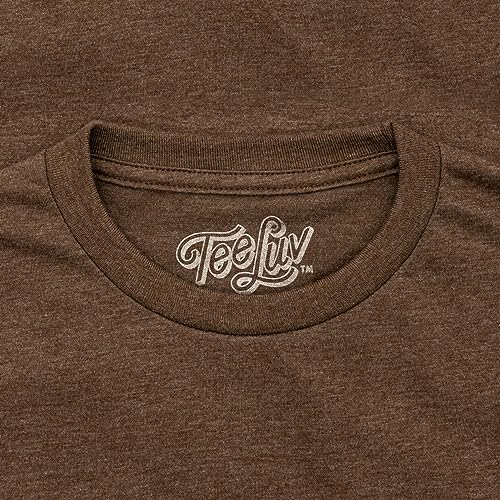Tee Luv Men's Mr Owl How Many Licks Shirt - Vintage Tootsie Pop Graphic T-Shirt, Brown Heather, L - Image 4
