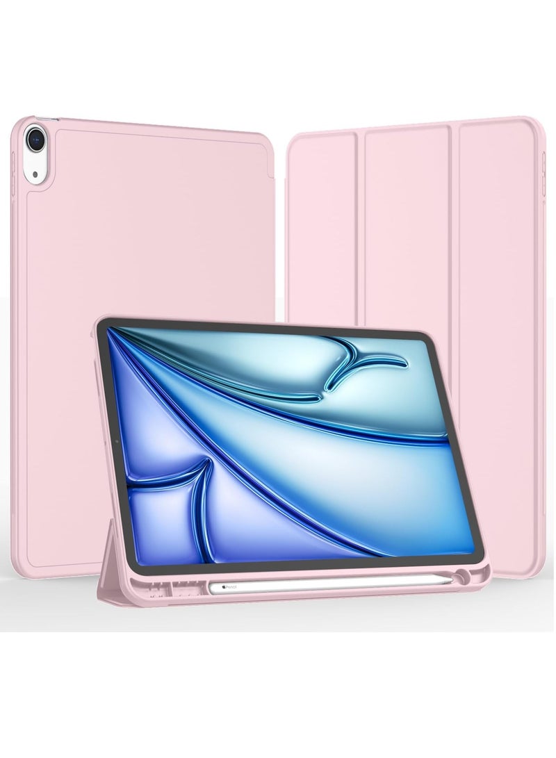 MIGOFAST IPad Air 11 Inch Case M2 2024  iPad Air 5th/4th Generation Case 2022/2020 10.9 Inch with Pencil Holder, Trifold Stand Smart Case Baby Pink - Image 2