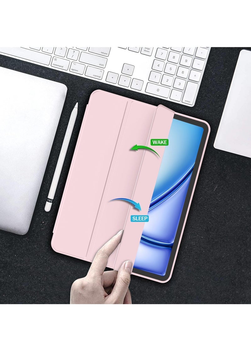 MIGOFAST IPad Air 11 Inch Case M2 2024  iPad Air 5th/4th Generation Case 2022/2020 10.9 Inch with Pencil Holder, Trifold Stand Smart Case Baby Pink - Image 5