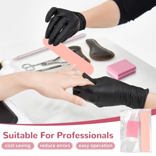 JOLYEAK 40 Sets Professional Manicure Press On Nail Tool Kit, Pink Disposable Manicure Nail Supplies kit with Mini Nail File,Mini Nail Buffer,Nail Stick - Image 4