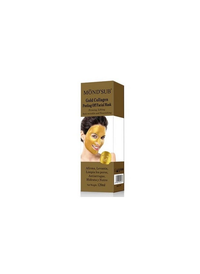 Mond'sub - Gold Collagen Peel Off Facial Mask For Nourishing & Removing Blackheads (1 Tube X 120Ml) (Pack Of 1-120Ml) - Image 1