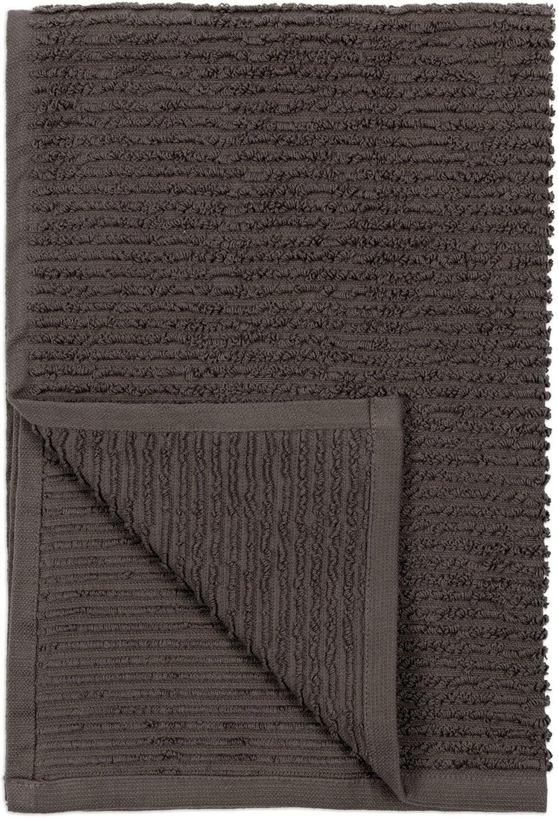 Mukitchen MU Kitchen Ridged Texture Cotton Dishtowel, Platinum - Image 1