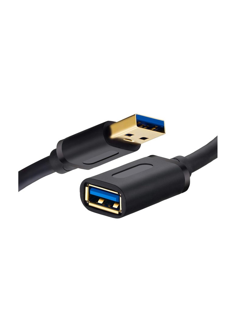 Terabyte كابل تمديد USB بطول 10 أقدام USB 3.0 كابل تمديد نوع A ذكر إلى أنثى نقل بيانات بسرعة 5Gbps للوحة المفاتيح، الفأرة، بلاي ستيشن، إكس بوكس، فلاش درايف، طابعة، كاميرا والمزيد - Image 1