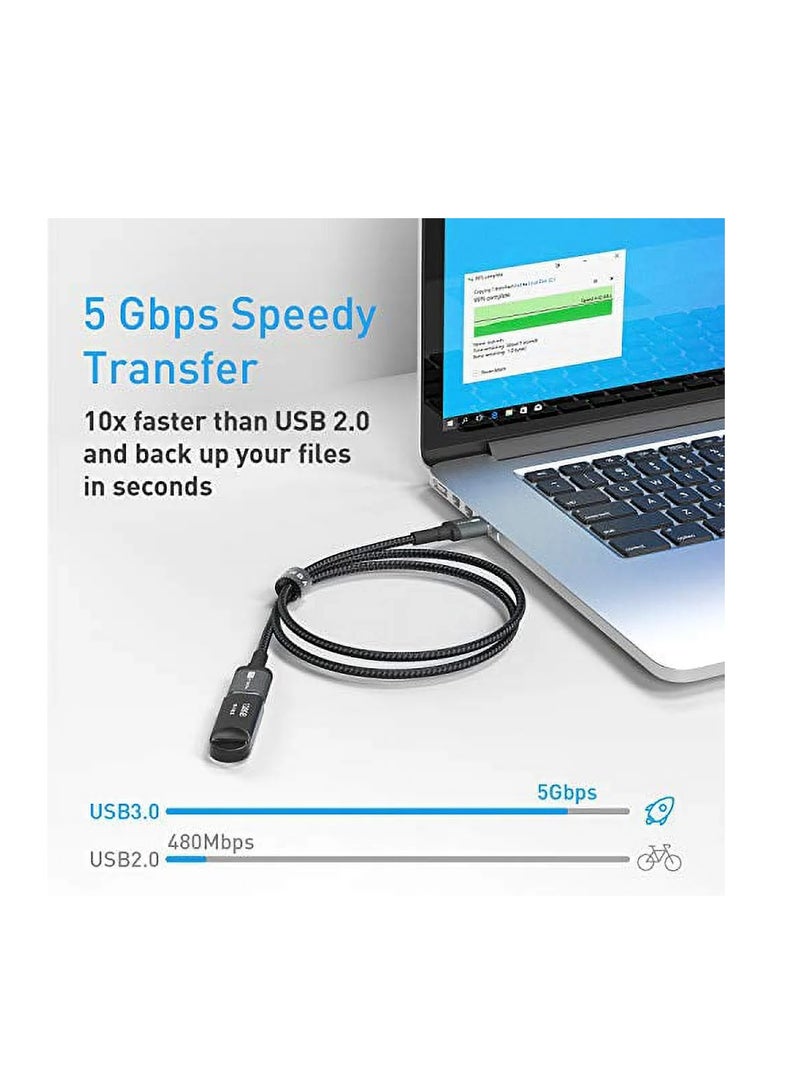 Terabyte كابل تمديد USB بطول 10 أقدام USB 3.0 كابل تمديد نوع A ذكر إلى أنثى نقل بيانات بسرعة 5Gbps للوحة المفاتيح، الفأرة، بلاي ستيشن، إكس بوكس، فلاش درايف، طابعة، كاميرا والمزيد - Image 4
