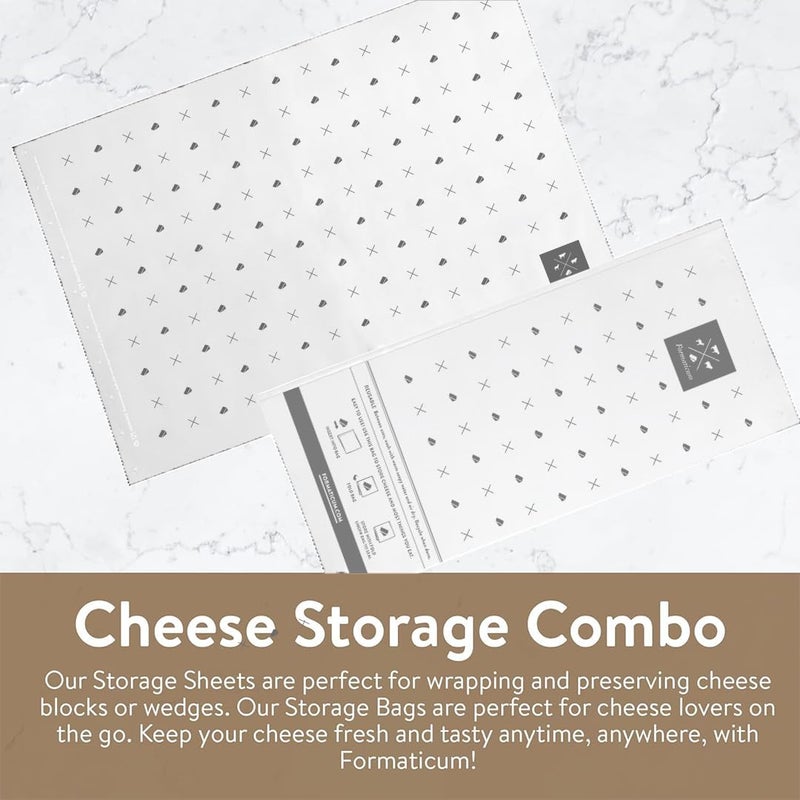 Formaticum - 10-Pack Reusable Cheese Storage Bags | Size 5" x 11" | Professional-Grade Cheese Strorage Bag | Store Cheese, Sandwiches, and Charcuterie | Kitchen Organization | Manufactured in Germany - Image 5