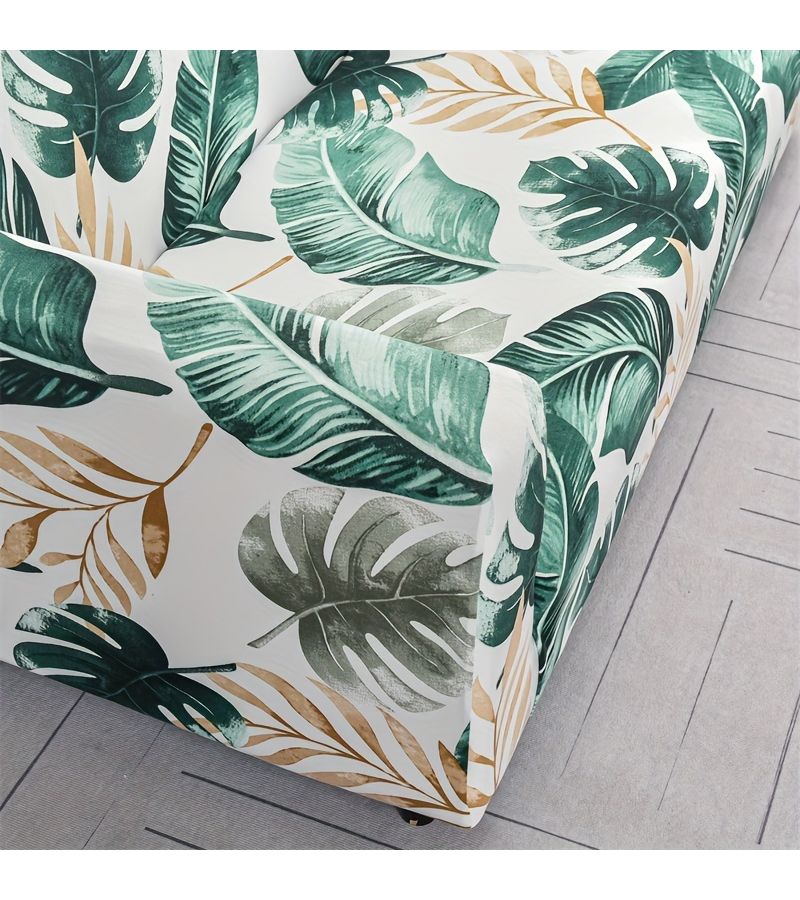 1 Seater Stretch Full Cover Slippy Fiber Fabric Sofa Slipcover Style 1 - Image 3