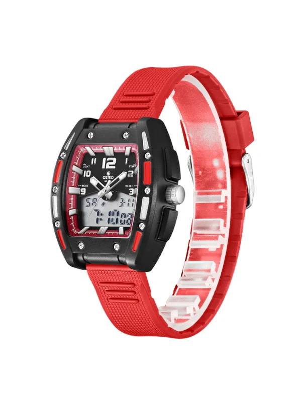 ASTRO Astro A24804-PPRB Kids Analog-Digital Display Watch & Polyurethane Strap Red