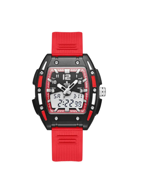 أسترو Astro A24804-PPRB Kids Analog-Digital Display Watch & Polyurethane Strap Red