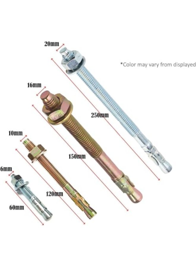 Concrete Anchors – GI Through Bolt Wedge Anchor Bolts for Concrete - KYLAQ (5, 16MM x 150MM) - Image 3