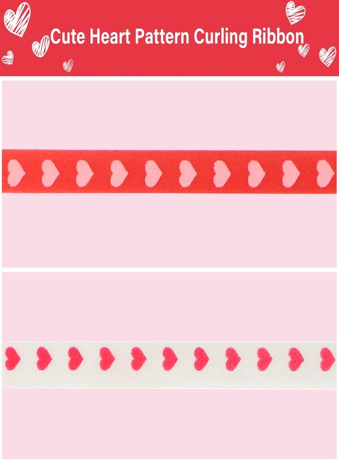 GARNETIN 400 Yard Valentine's Day Red White Curling Ribbon Heart Pattern Ribbon for Gift Wrapping Balloon String Valentines Decorations Birthday Party Supplies Crafts DIY Decorations 5mm - Image 4