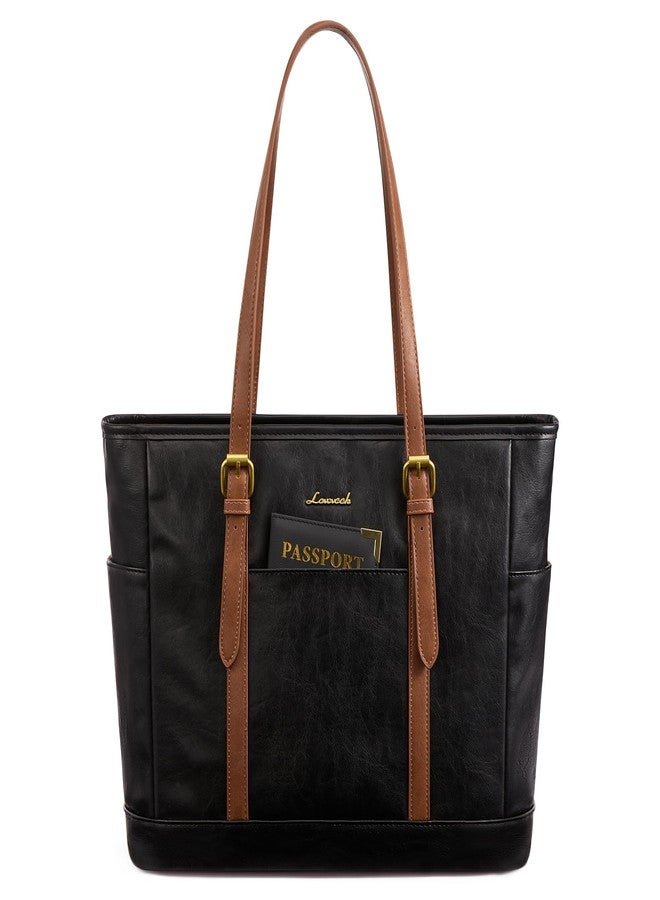 LOVEVOOK Tote Bag for Women Black-Brown - Image 1