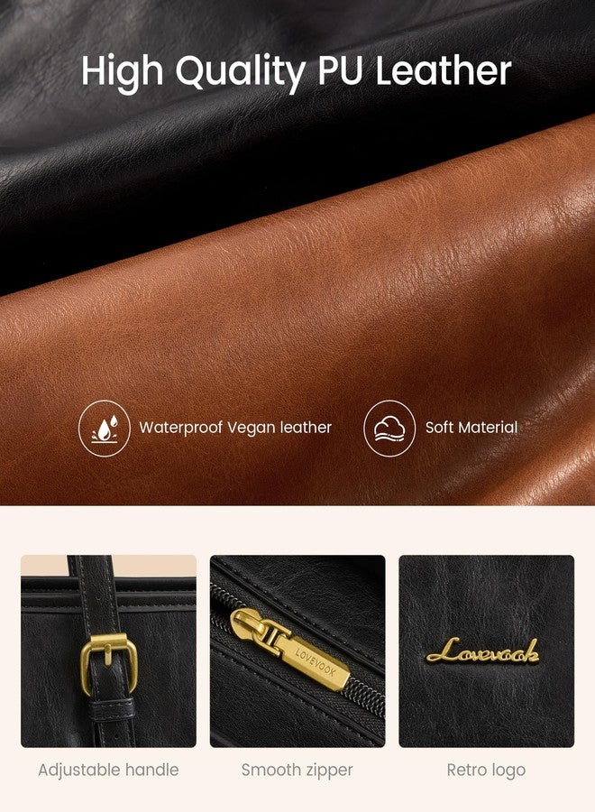 LOVEVOOK Tote Bag for Women Black-Brown - Image 5
