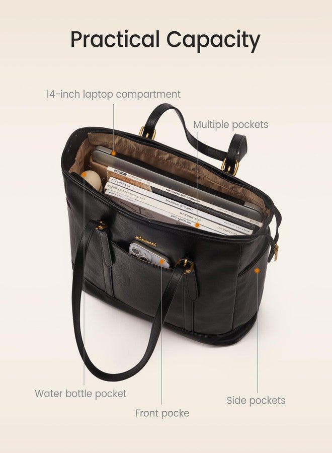 LOVEVOOK Tote Bag for Women Black-Brown - Image 3