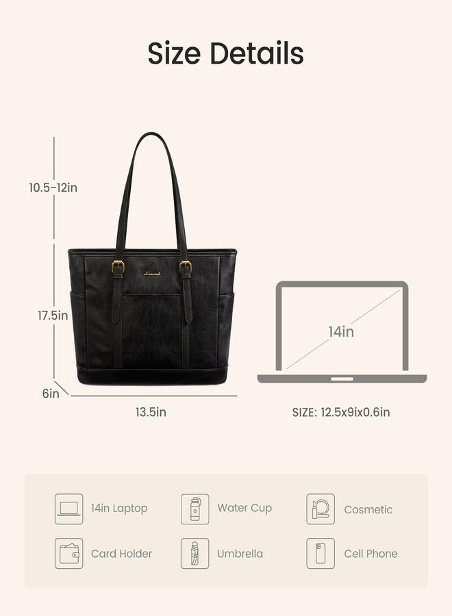 LOVEVOOK Tote Bag for Women Black-Brown - Image 4
