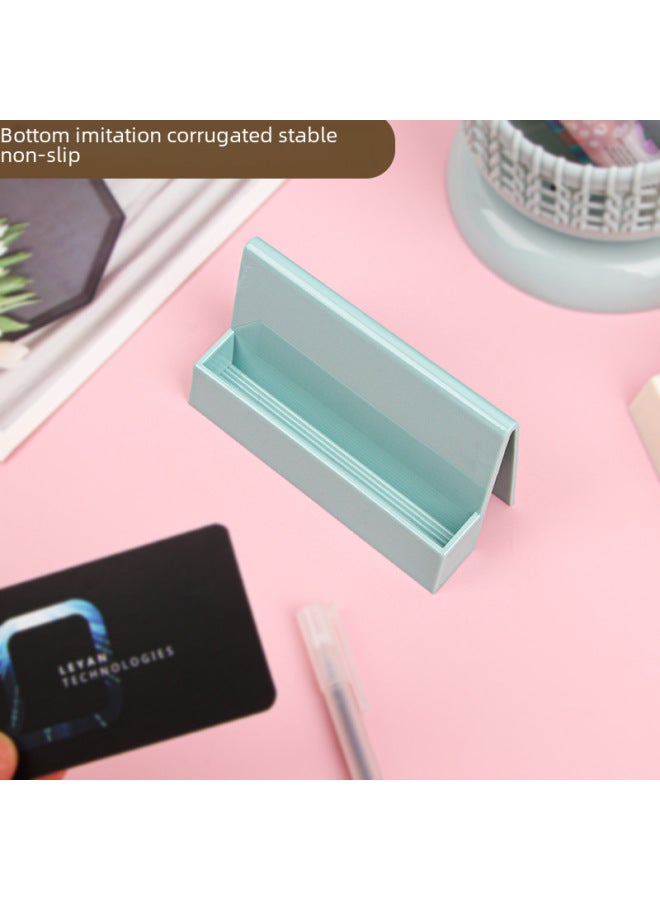 هيلبس صندوق بطاقات العمل الأنيق، علبة بطاقات مكتبية صغيرة، حامل بطاقات بسيط وعصري، صندوق تخزين البطاقات، أدوات مكتبية - Image 3