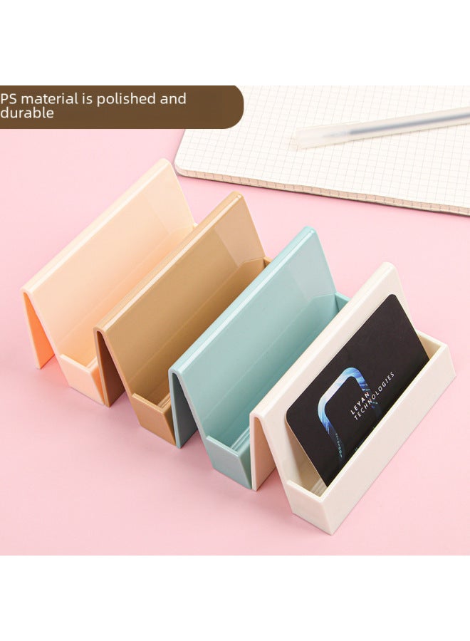 هيلبس صندوق بطاقات العمل الأنيق، علبة بطاقات مكتبية صغيرة، حامل بطاقات بسيط وعصري، صندوق تخزين البطاقات، أدوات مكتبية - Image 4