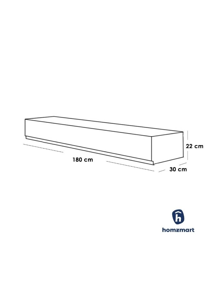 Homzmart - MDF TV Table Black - 180x30x22 cm - Image 1