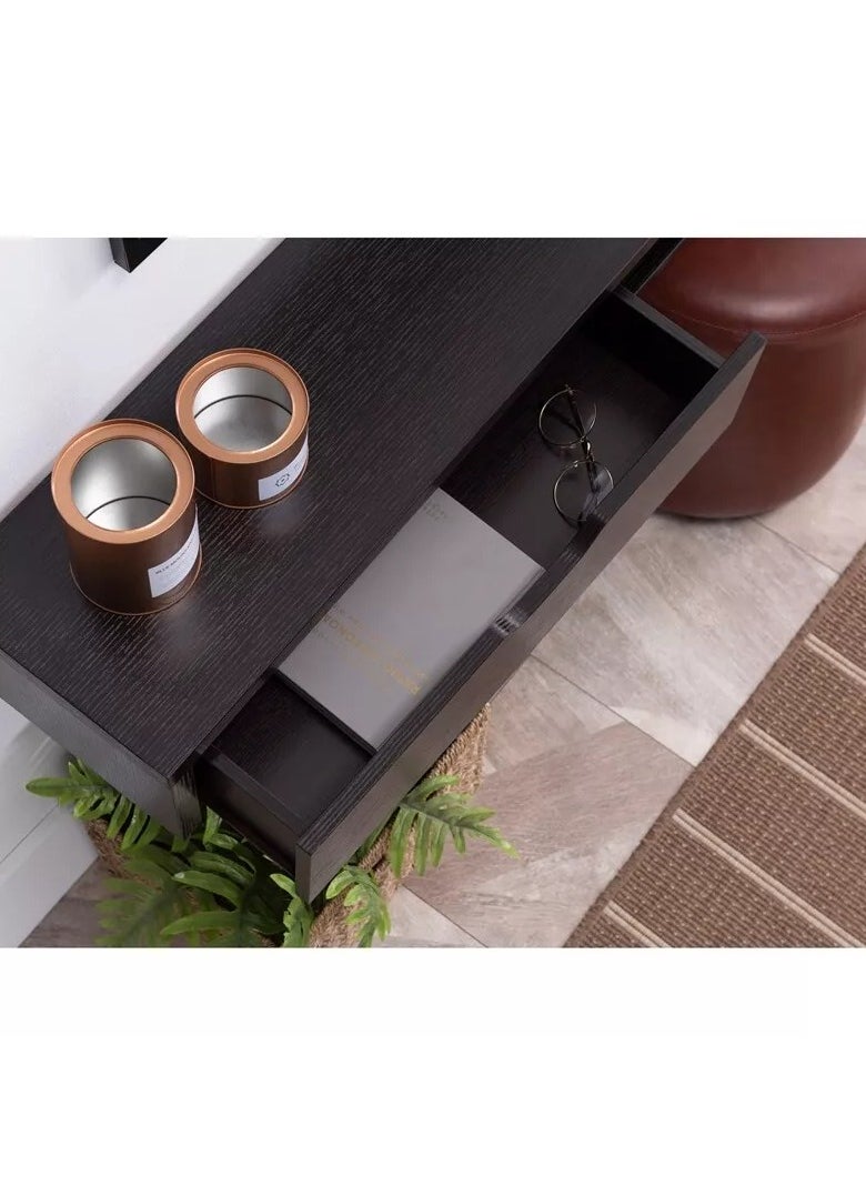 Homzmart - MDF TV Table Black - 180x30x22 cm - Image 1