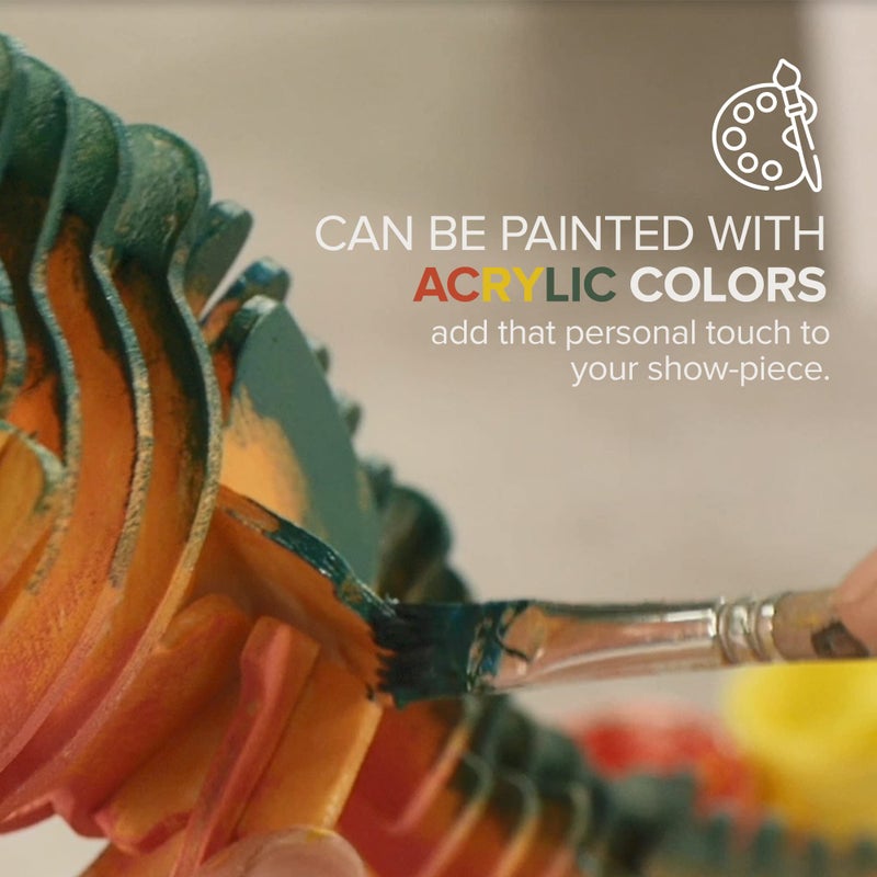 Hands Craft DIY 3D Wooden Puzzle – 6 Assorted Dinosaur Bundle Pack Set Brain Teaser Puzzles Educational STEM Toy Adults and Kids to Build Safe and Non-Toxic Easy Punch Out Premium Wood JP2B1 - Image 5