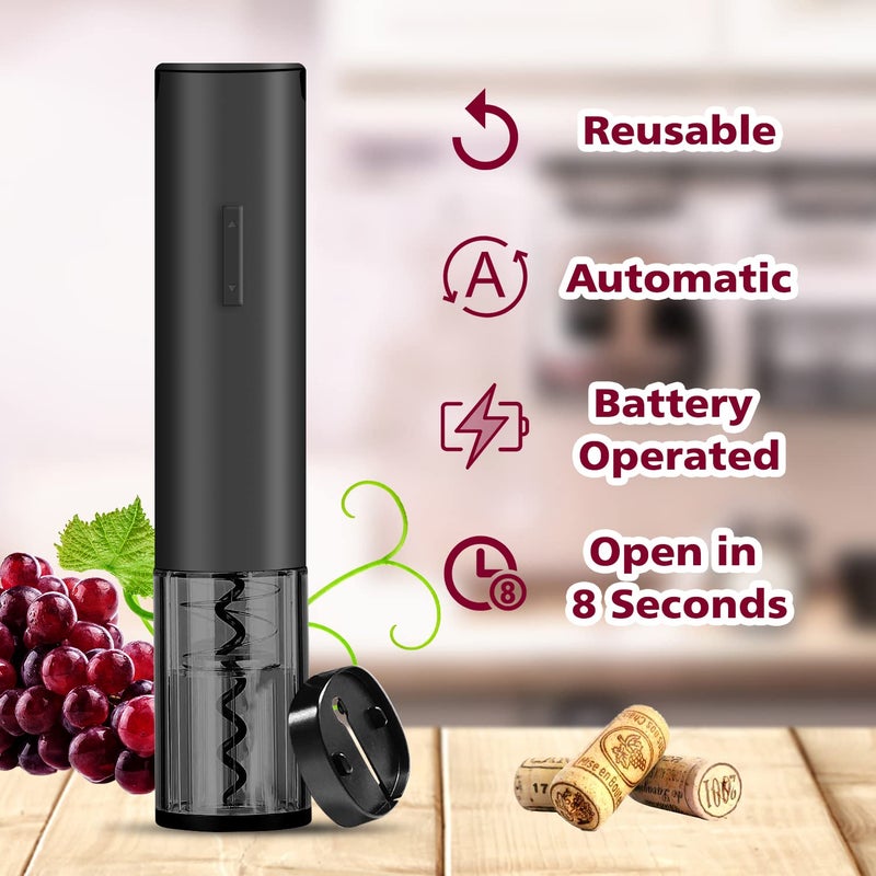 REPLEX Electric Wine Bottle Opener Automatic Wine Opener Corkscrew with Foil Cutter Reusable Wine Opener Gift for Waiter Women in Home Kitchen Party Bar Outdoor  - Image 3