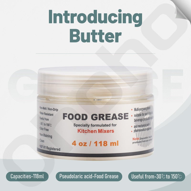 Ohoho 4 oz Food Grade Grease for kitchenaid Stand Mixer, Universally - Compatible with Kitchen Stand Mixer - Maintain The Performance of Your Machine and Extend Service Life, with 9709511 4162324 Gasket - Image 2