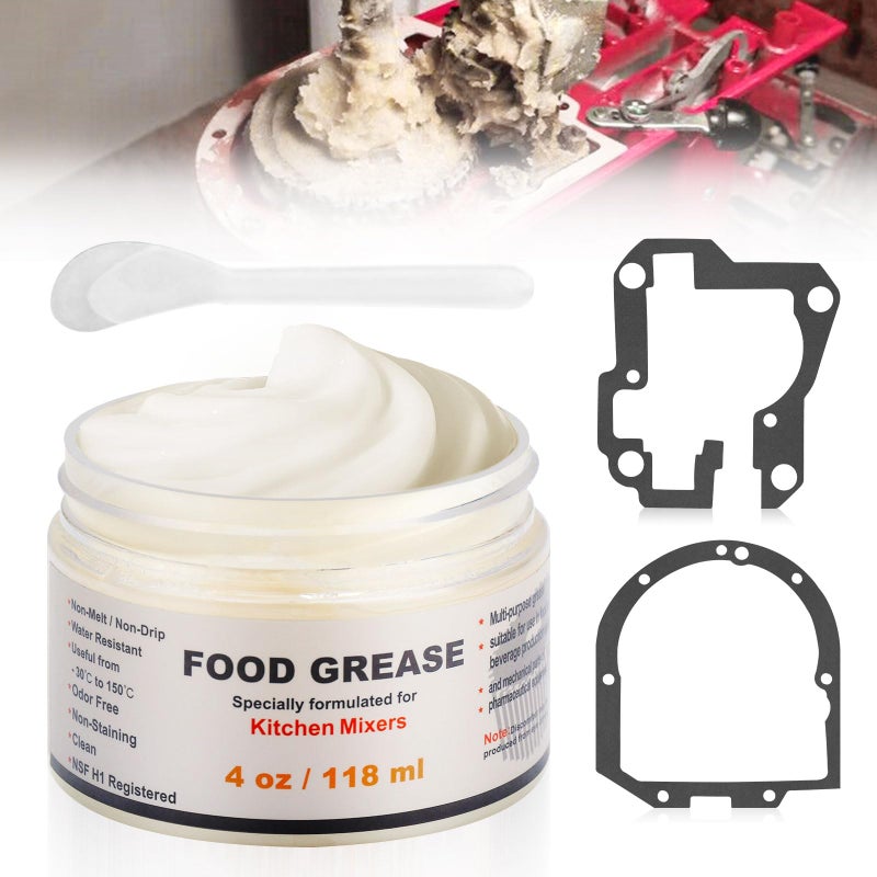 Ohoho 4 oz Food Grade Grease for kitchenaid Stand Mixer, Universally - Compatible with Kitchen Stand Mixer - Maintain The Performance of Your Machine and Extend Service Life, with 9709511 4162324 Gasket - Image 1