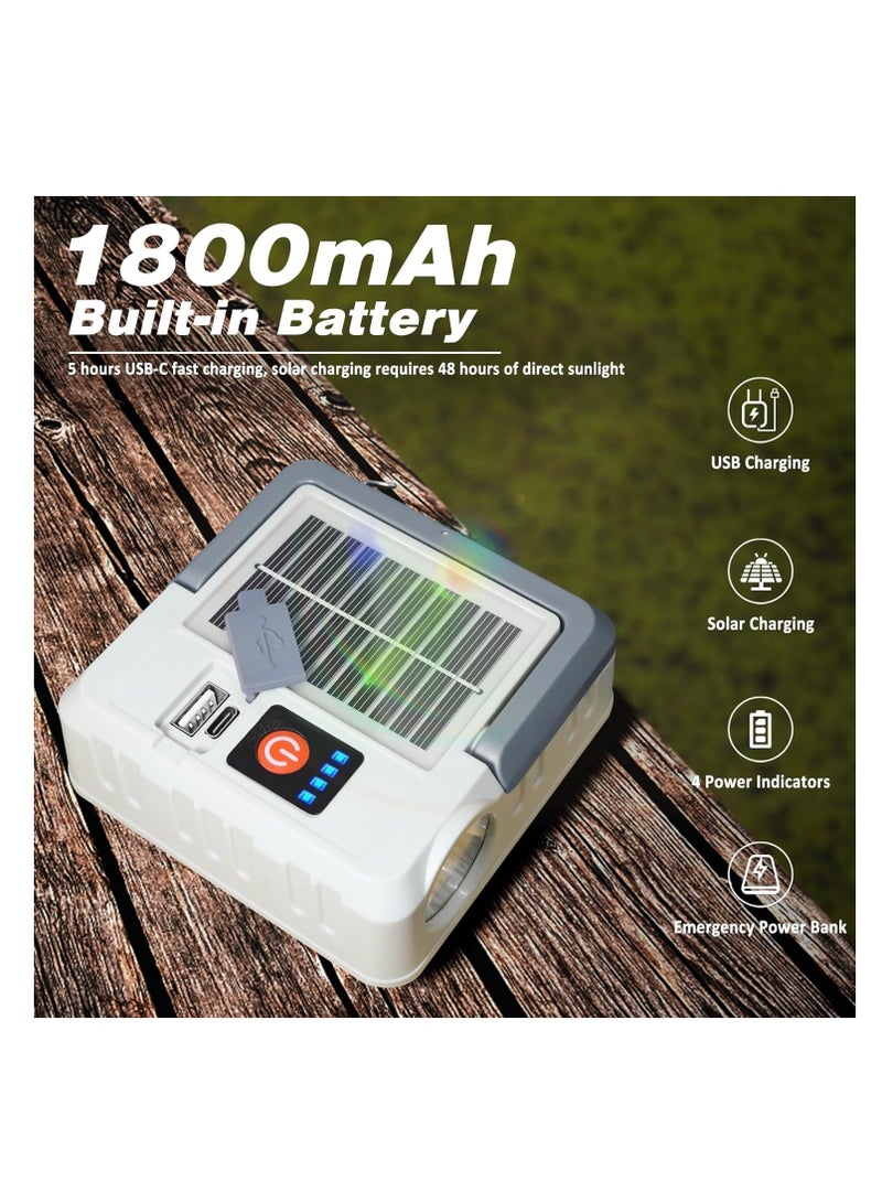 SYOSI Solar Camping Lantern Flashlights - LED, USB Rechargeable, Power Bank, Waterproof - Ideal for Camping, Hurricanes, Emergency Power Outages, Indoor & Outdoor Use - Image 4