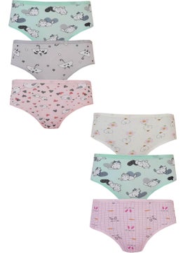 Hepsine Rakip Rivaling All Kota 6-Piece Girl's Panties Colorful Patterned Empirme Slip Underwear  - Image 2