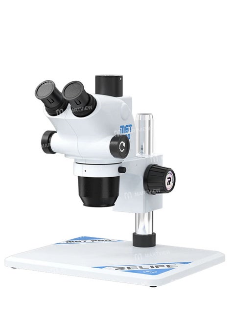 Relife RL-M6T Pro-B11 6.5X-65X Continuous Zoom Colorful Trinocular HD Stereo Microscope