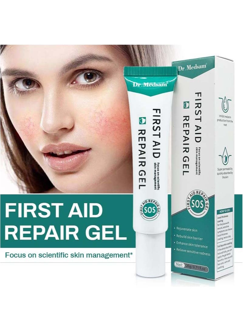 Dr.MEDSAM First Aid Repair Gel, Hydrogel First Aid Ointment for Sunburn, Dull Skin, Rough, Sensitive Fragile, Dry, Coarse Pore, Enhance Skin Tolerance Relieve Sensitive Redness 20g/0.71Oz - Image 2