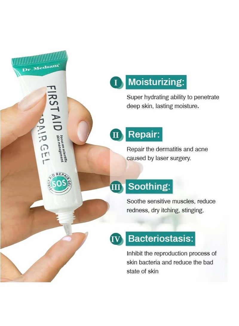 Dr.MEDSAM First Aid Repair Gel, Hydrogel First Aid Ointment for Sunburn, Dull Skin, Rough, Sensitive Fragile, Dry, Coarse Pore, Enhance Skin Tolerance Relieve Sensitive Redness 20g/0.71Oz - Image 4