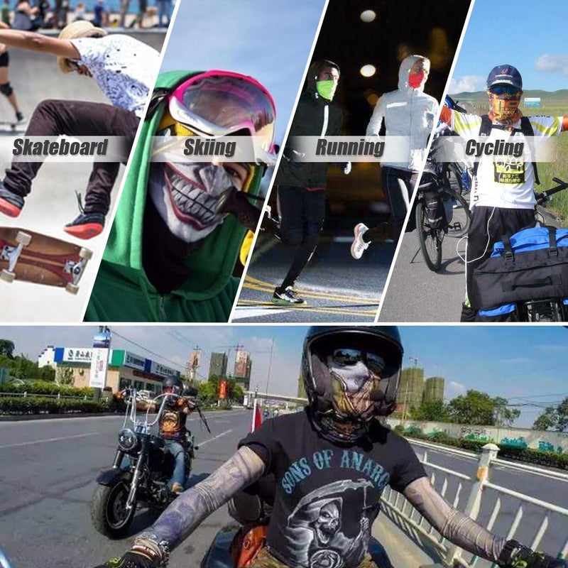 JOEYOUNG 3D Face Sun Mask, Neck Gaiter, Headwear, Magic Scarf, Balaclava, Bandana, Face Mask, Hunting, Running, Motorcycle - Image 4