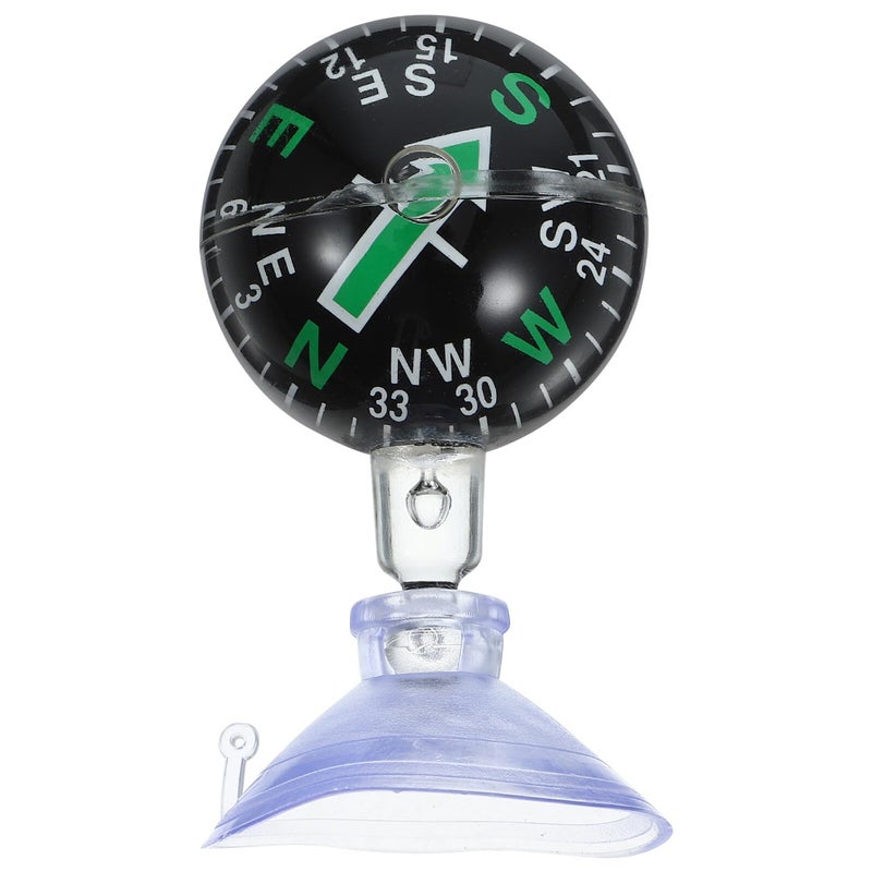 Green 38mm Car Compass with Suction Cup Mount for Automotive and Marine Dashboard - Image 2