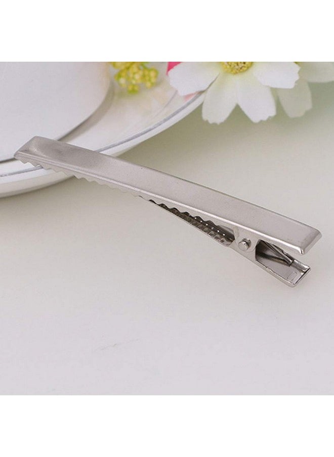 Teensery 100 Pcs 3.1 Inch Silver Diy Hair Clips - Metal Alligator Clip For Hair Care Styling Tools, Arts & Crafts Projects, Women Styling  - Image 2