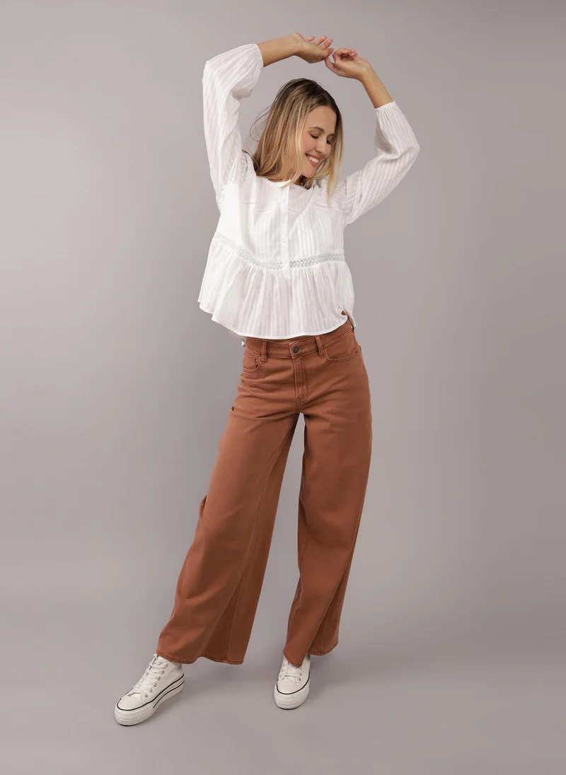 American Eagle Stretch Ultra Wide-Leg Super High-Waisted Pant