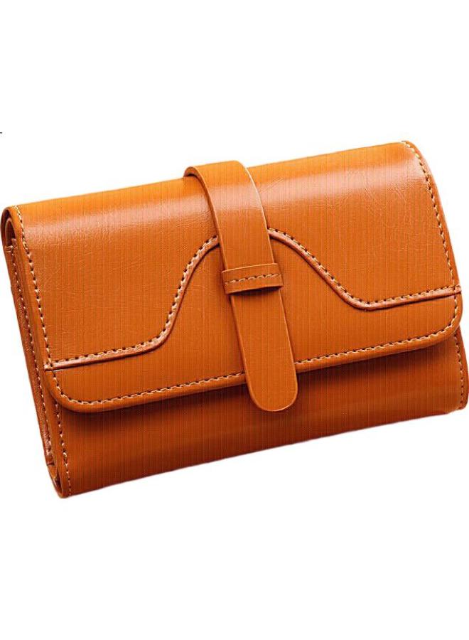 Viney Leather Women'S Wallet, Foldable Short Coin Purse, High-End Id Card Holder, Integrated Brand, Large Capacity Billfold, Leather Wallet - Image 3