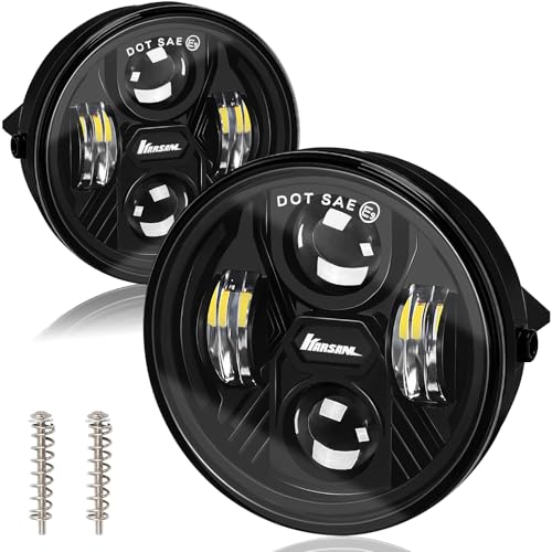KARSAM Upgraded F150 LED Fog Lights for 2006 2007 2008 2009 2010 2011 2012 2013 2014 Ford F150 Accessories, 40W Round Fog Light Assembly Kit, DOT Bumper Driving White Light Fog Lamps, Faros Antiniebla - Image 1