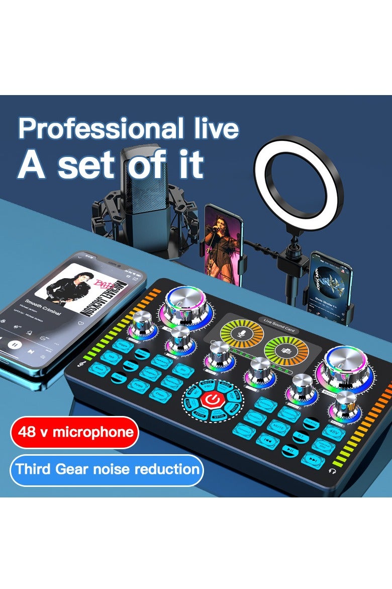 Live Sound Board,Podcast Equipment,Professional Audio Mixer Audio Mixer with Effects, Audio Interface for PC Mac iOS Android,Sound Card For Podcasting,Live sound,Recording Studio and Gaming  - Image 2
