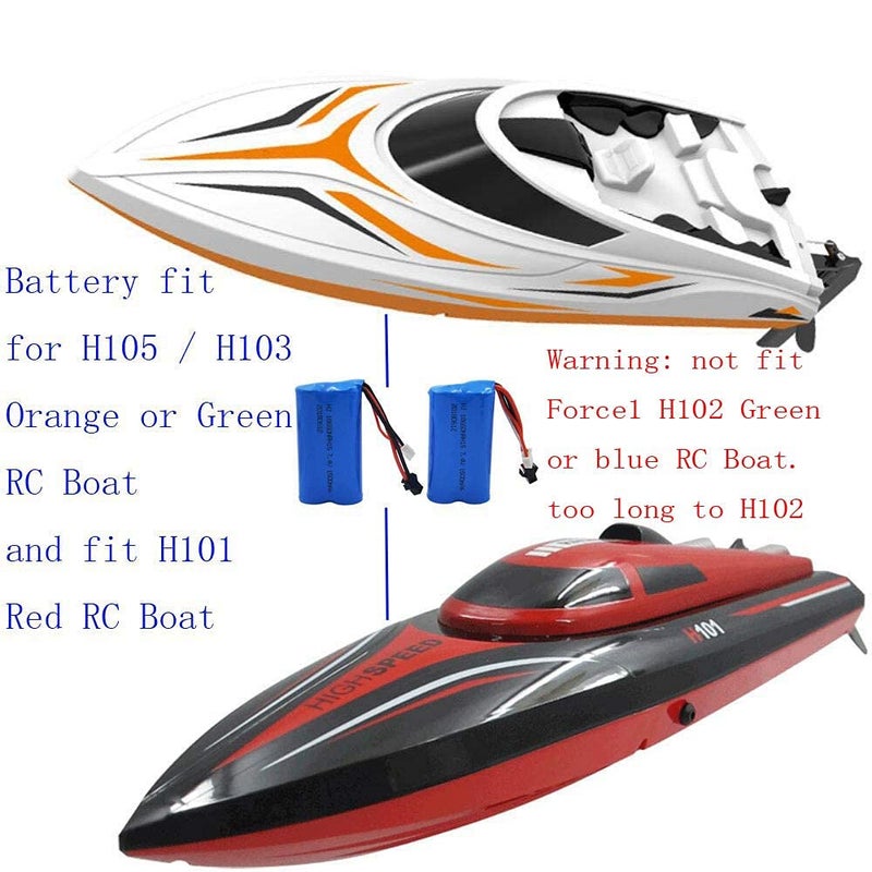 Blomiky 2 Pack H101 7.4V 2S 15C 1500Mah Battery With Sm 2P Plug And Usb Charger Cable For H105 H103 H101 Remote Control Rc Boat H101 Battery And Usb 2 - Image 3