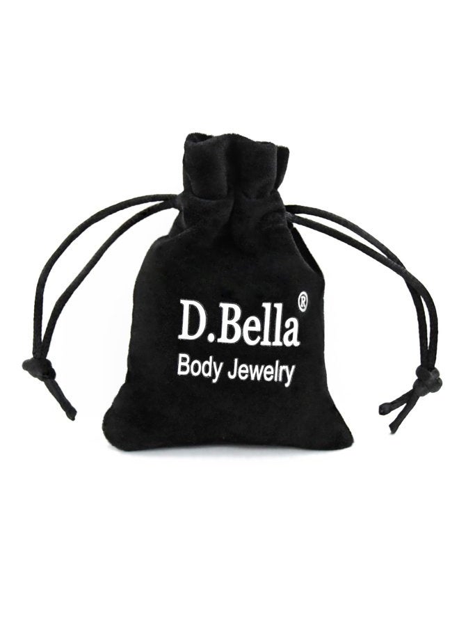 D.Bella 20g Clear Nose Rings Retainer Acrylic Nose Ring Stud Bioflex Bone Pin Straight Nose Studs Retainer Flexible Nose Piercing Retainer for Men Women - Image 2