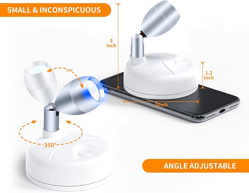 HFCDL Small Spotlight Battery Operated Accent Light with Remote, RGB LED Wireless Little Spot Light Rotatable with Dimmer & Timer for Artwork Painting - Image 3