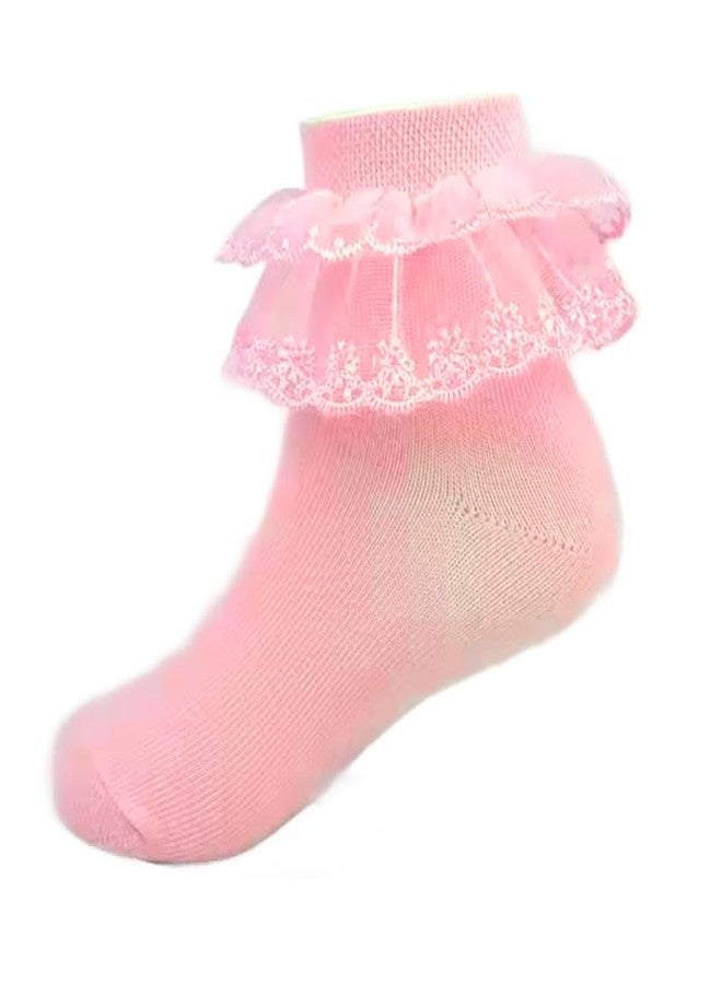 Fashiol 6 Pairs Toddler Girl Frilly Lace Socks Cotton Thin Baby Kids Cute Mesh Church Ankle Princess Dress Little Baby Girls Socks | Multicolor. 2 to 10 Years (IN, Age, 6 Years, 8 Years, Multicolor) - Image 5