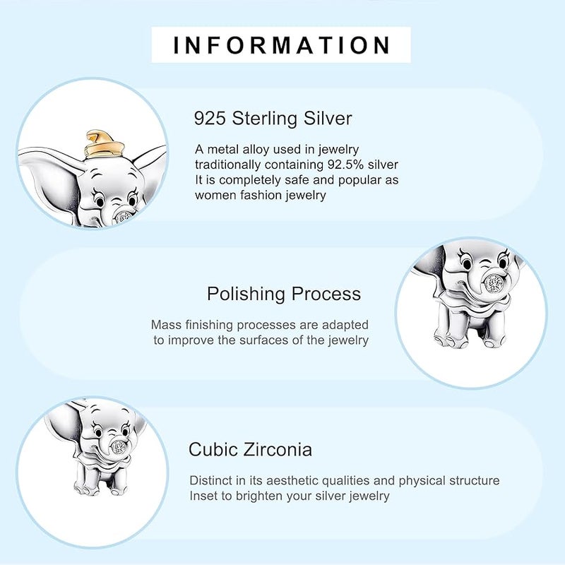 MGIUL Charms Movie Character 3 in 1 Clip 2 in 1 Pendant For Bracelets Necklaces 925 Sterling Silver Pendants Charms Jewelry Gift For Women - Image 3