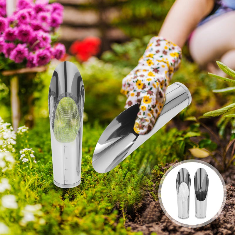 Stainless Steel Garden Shovel 2 Pack Lightweight Planting and Transplanting Tool for Flowers Vegetables - Image 5