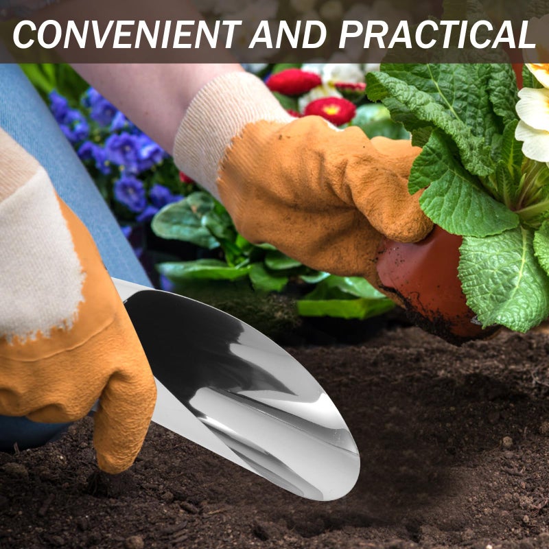 Stainless Steel Garden Shovel 2 Pack Lightweight Planting and Transplanting Tool for Flowers Vegetables - Image 4