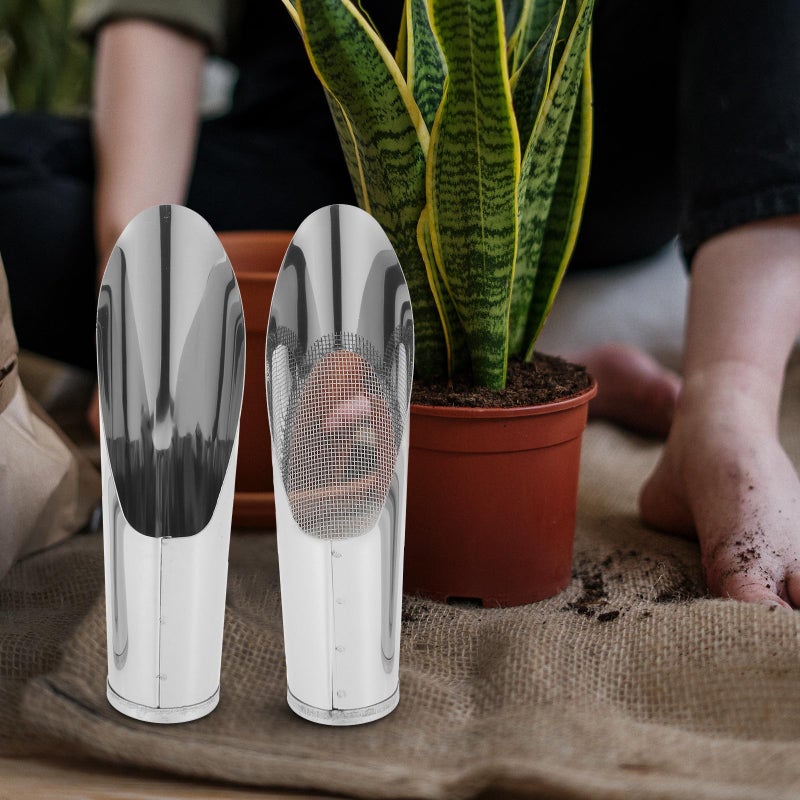 Stainless Steel Garden Shovel 2 Pack Lightweight Planting and Transplanting Tool for Flowers Vegetables - Image 3