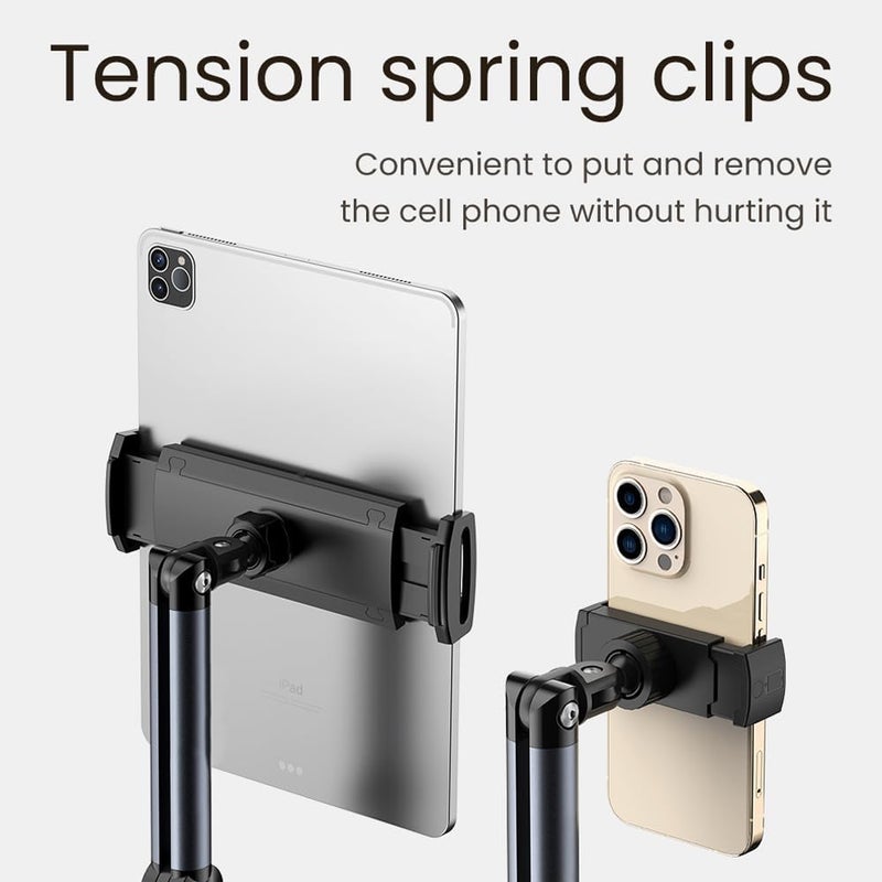 PADOM Tablet Floor Stand, Adjustable Universal 360-degree Rotatable Metal Tablet Holder, Phone Stand for iPad/iPhoneX/iPad Pro or Other 4.5~11 Inches Devices - Image 5