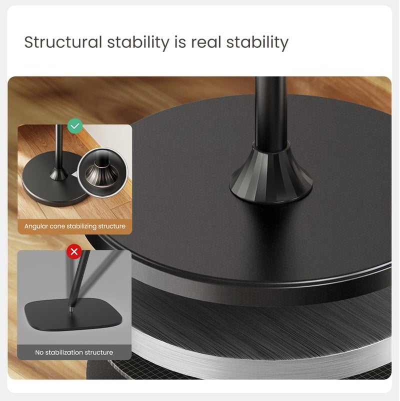 PADOM Tablet Floor Stand, Adjustable Universal 360-degree Rotatable Metal Tablet Holder, Phone Stand for iPad/iPhoneX/iPad Pro or Other 4.5~11 Inches Devices - Image 3